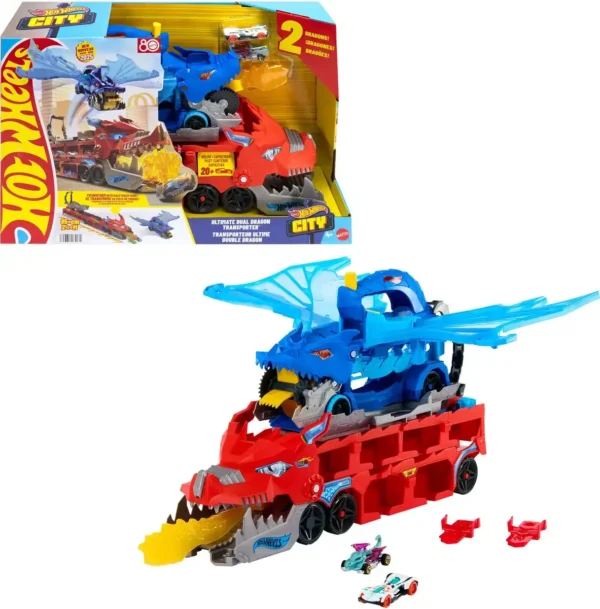 Hot Wheels City Ultiem Dubbele Draak Transportvoertuig