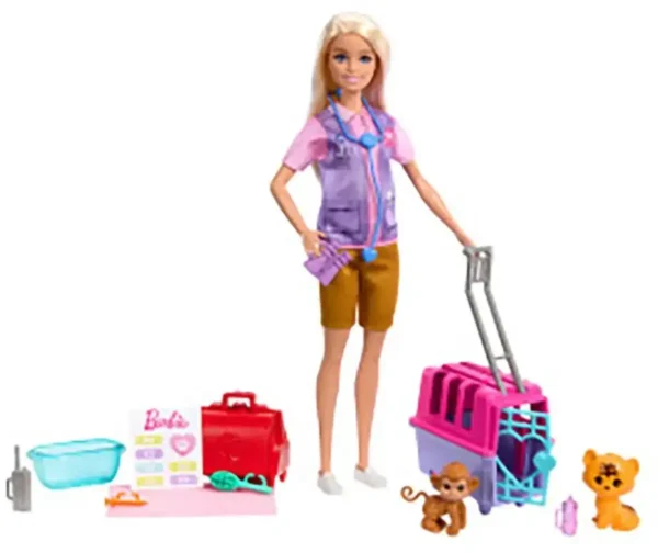 Barbie Pop Dierenredder met dierenaccessoires HRG50