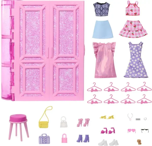 1200x1150 Barbie Super Kledingkast Speelset en Accessoires