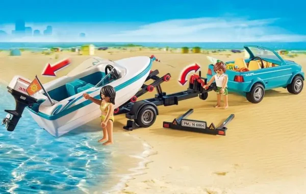 PLAYMOBIL Family Fun Surfer Pickup met Speedboot 71589