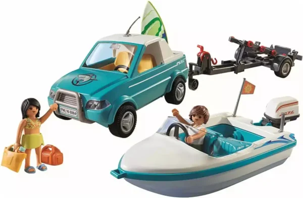 PLAYMOBIL Family Fun Surfer Pickup met Speedboot 71589