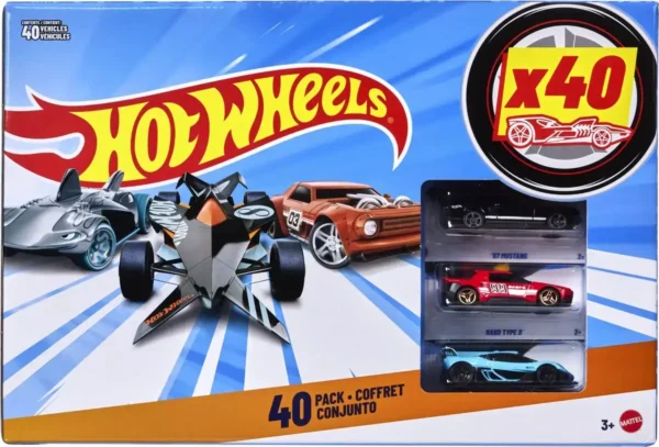 1200x814 Hot Wheels 40 stuks, set van 40, schaal 1:64 speelgoedracewagens, reddingsvoertuigen of vrachtwagens