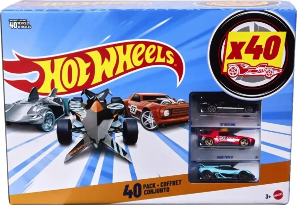 1200x827 Hot Wheels 40 stuks, set van 40, schaal 1:64 speelgoedracewagens, reddingsvoertuigen of vrachtwagens