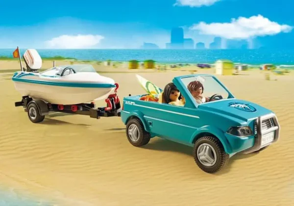 PLAYMOBIL Family Fun Surfer Pickup met Speedboot 71589