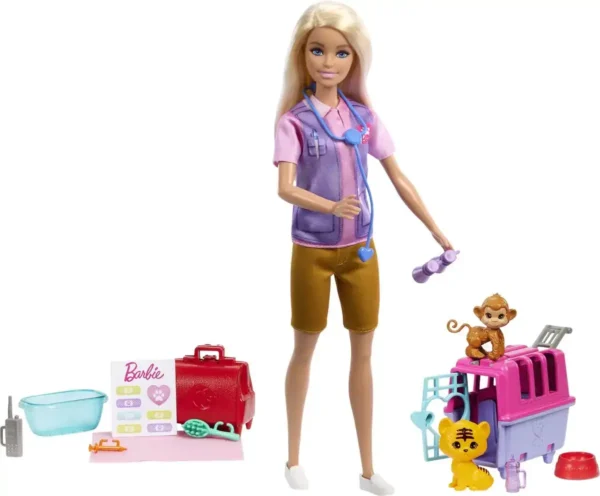 Barbie Pop Dierenredder met dierenaccessoires HRG50