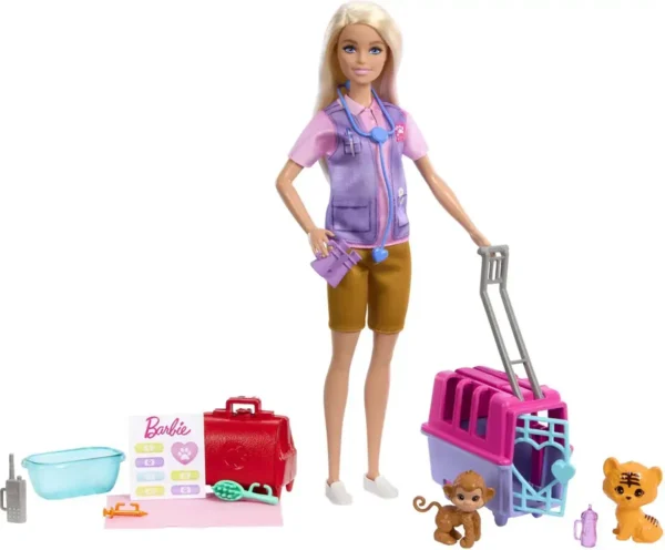 Barbie Pop Dierenredder met dierenaccessoires HRG50