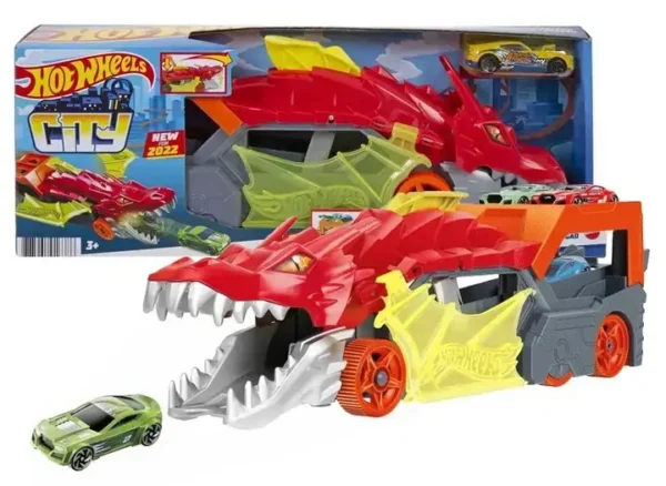 Hot Wheels City Lanceringstrailer met Draak