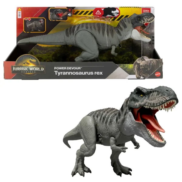 Jurassic World Rebirth Grote Verslinder Tyrannosaurus Rex - Met constante bijtbewegingen en licht en geluid