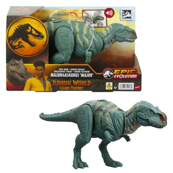 download (18) Mattel Jurassic World Epic Evolution Action Figure Wild Roar Majungasaurus Action Figuur