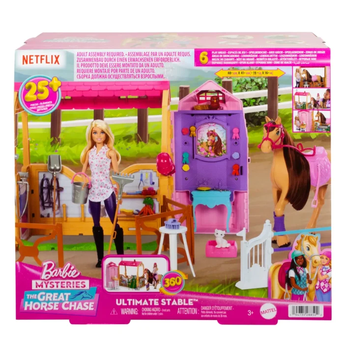 Barbie-Paard-toystop.nl Barbie Mysteries The Great Horse Chase Droomstal Pop, Paard en Accessoires