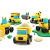 0cc6de07-5c21-4c8f-90fb-7996f11bf85d Hey Clay Boetseerklei Construction Vehicles - 12 cans - 6 figuren