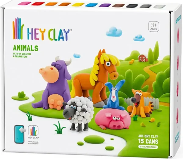 Hey Clay Boetseerklei Farm Animals - 6 figuren