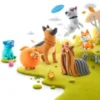 Hey Clay Dog Story Set van 15 potjes Boetseerklei