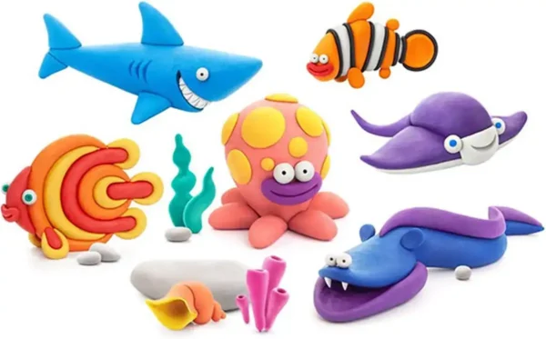 Hey Clay boetseerklei Oceaan 6 Figuren