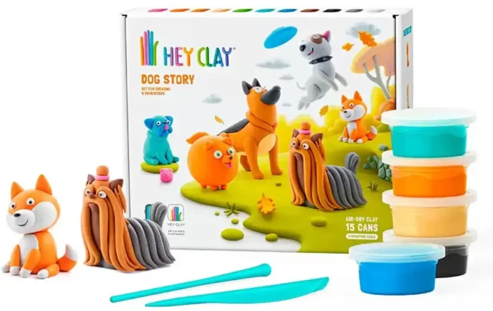 Hey Clay Dog Story Set van 15 potjes Boetseerklei