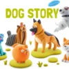 Hey Clay Dog Story Set van 15 potjes Boetseerklei