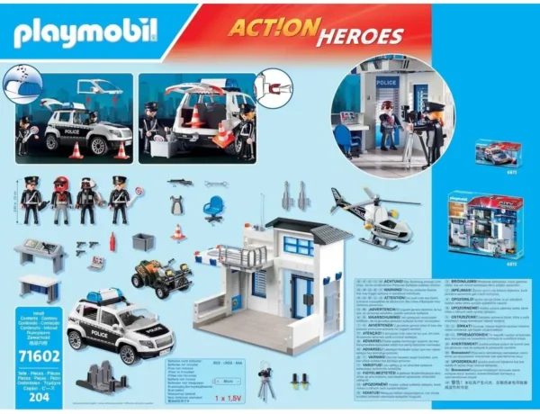 PLAYMOBIL Action Heroes 50YR Politiepost met voertuigen - 71602