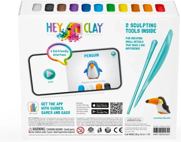 Hey Clay Boetseerklei Vogels Set van 15 potjes