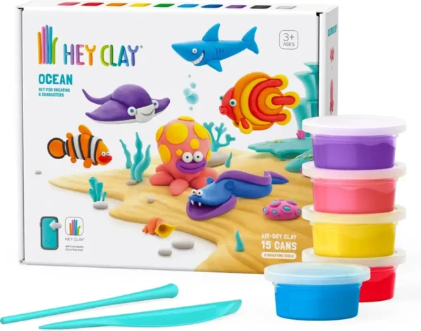 Hey Clay boetseerklei Oceaan 6 Figuren
