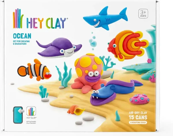Hey Clay boetseerklei Oceaan 6 Figuren