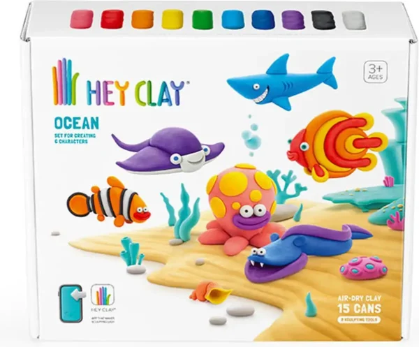 Hey Clay boetseerklei Oceaan 6 Figuren