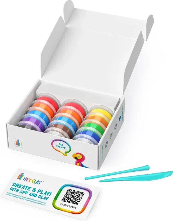 Hey Clay Boetseerklei Vogels Set van 15 potjes