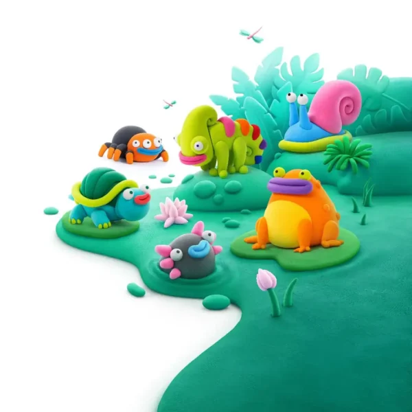 Hey Clay Boetseerklei Exotic Pets - 6 figuren