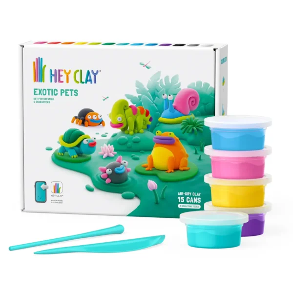 Hey Clay Boetseerklei Exotic Pets - 6 figuren