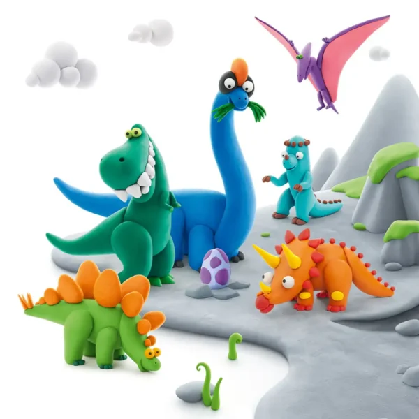 HC_Dinos_1080x1080_2d27a1be-799e-4cd6-a5cc-ee75741f25b2_1078x1078 Hey Clay Dino's - Droogklei voor kinderen - 6 figuurtjes