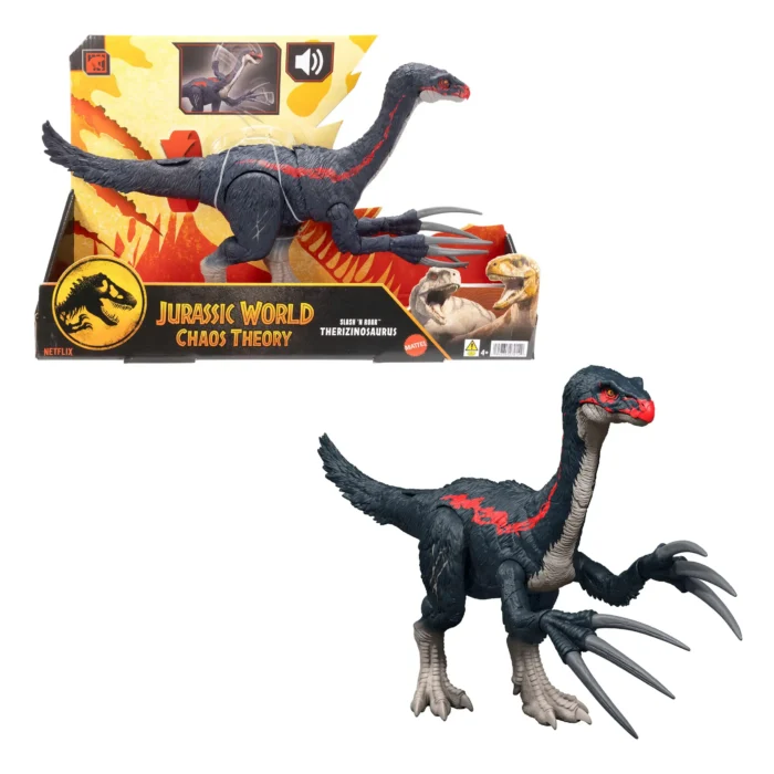 Mattel_JCG16_INT_1 Jurassic World SLA EN BRUL Therizinosaurus