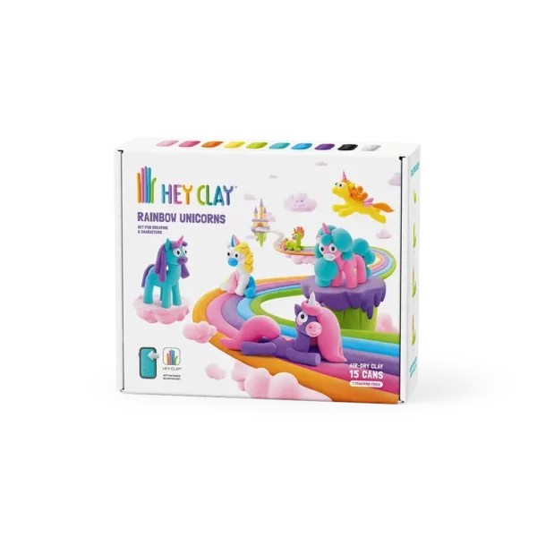 Hey Clay Rainbow Unicorn - 15 cans - 6 unicorns