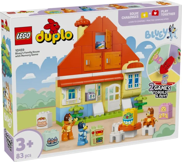 1200x1072 LEGO® DUPLO® Bluey: Huis van Bluey en haar Familie met Geheugenspel - 10459