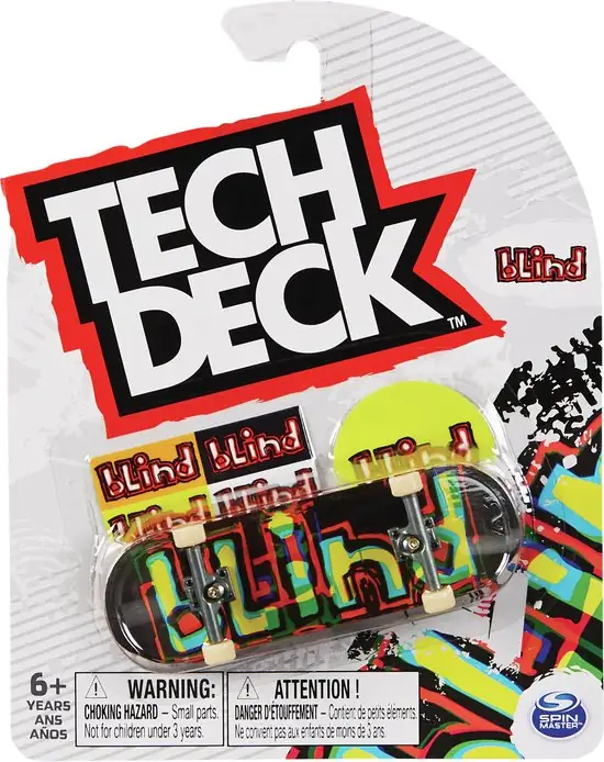 Tech Deck - Vingerskateboard van 96 mm met authentieke ontwerpen - stijlen kunnen verschillen