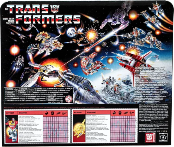 Hasbro Transformers Retro G1 Autobot Blaster & Steeljaw