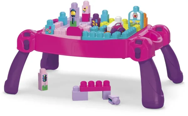 1200x744 Mega Bloks Bouw en Leer Speeltafel Roze - Voor 1-5 jaar - Opvouwbaar