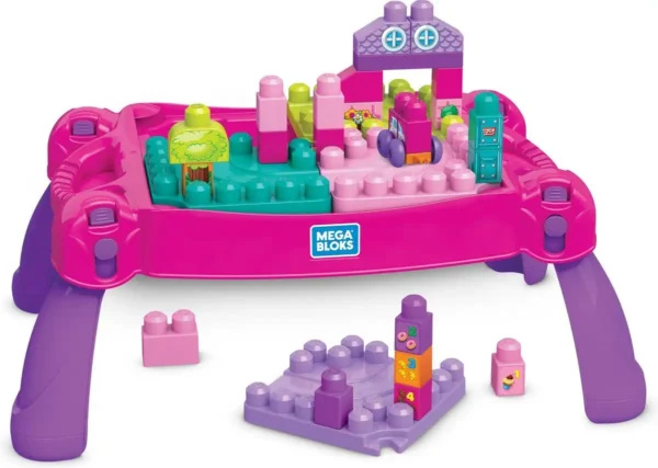 1200x853 Mega Bloks Bouw en Leer Speeltafel Roze - Voor 1-5 jaar - Opvouwbaar