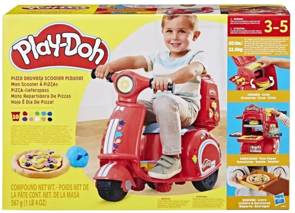 1200x866 Play-Doh Pizza Bezorgscooter - Speelset - Loopscooter - Speelkeuken