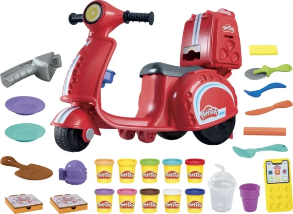 1200x878 Play-Doh Pizza Bezorgscooter - Speelset - Loopscooter - Speelkeuken