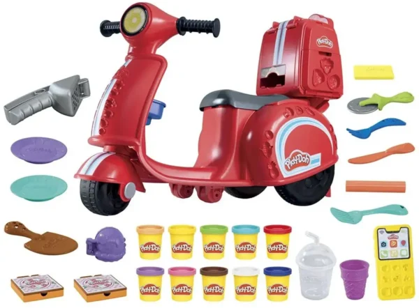1200x884 Play-Doh Pizza Bezorgscooter - Speelset - Loopscooter - Speelkeuken