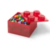 3b6eba02958af1d87c4c5722b20ba23fd2d14fbb281331efd3640c92b73b0680 Lego Opbergbox Brick 4 met Deksel Rood