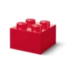 8bc05060084a6d8003b4d01ed0d2a133049a335fe49646b200426cd8d5120895 Lego Opbergbox Brick 4 met Deksel Rood