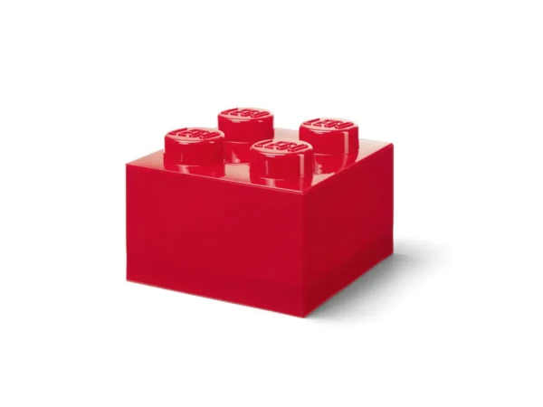 8bc05060084a6d8003b4d01ed0d2a133049a335fe49646b200426cd8d5120895 Lego Opbergbox Brick 4 met Deksel Rood