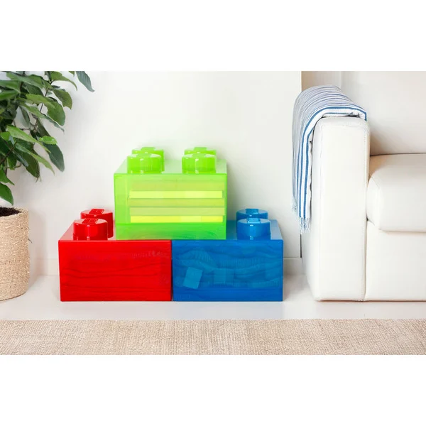 Room_Copenhagen_LEGO_Storage_Brick_4_Top_Lid_Glitter__Aufbewahrungsbox@@100152130_8 Lego Opbergbox Brick 4 met Deksel Rood