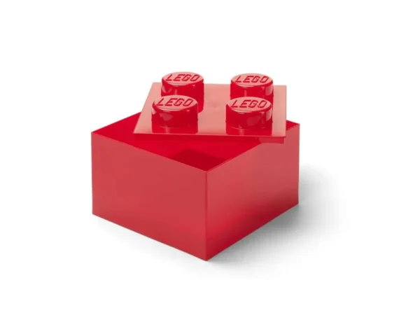 fbc32b26f16bf09dc802dcb2ebb754bf4b0637041008e3465832e95289cb1332 Lego Opbergbox Brick 4 met Deksel Rood