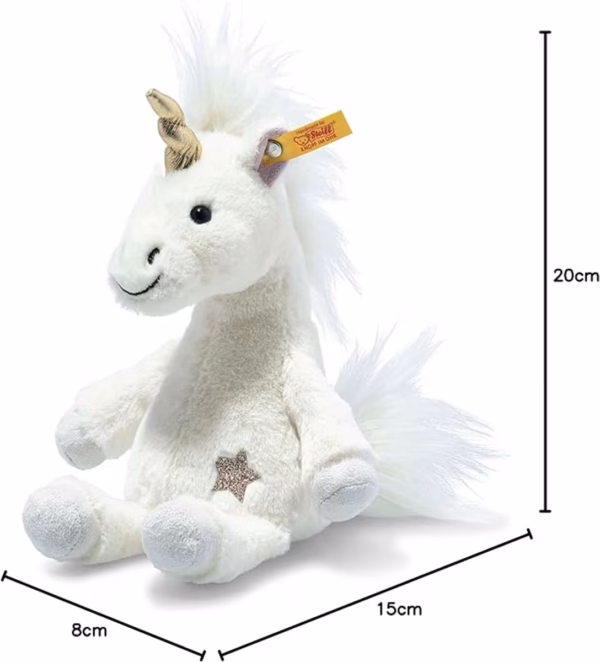 1088x1200 Steiff Unica Dangling Unicorn 20cm White Zachte pluche knuffel