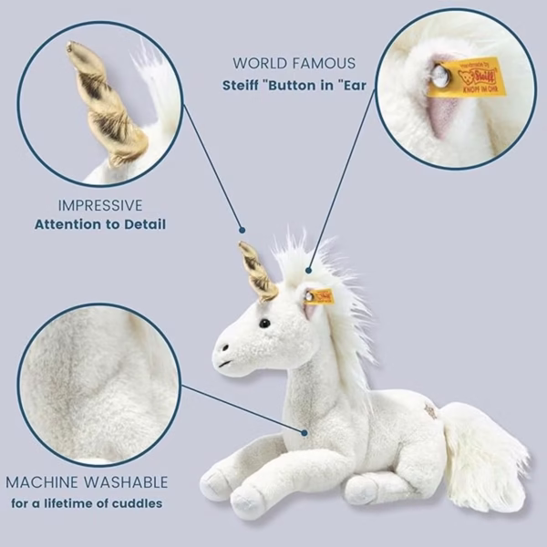 1200x1200 (20) Steiff – Unica dangling unicorn, white Zachte pluche knuffel