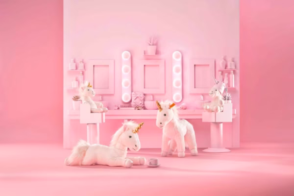 1200x800 (9) Steiff – Unica dangling unicorn, white Zachte pluche knuffel