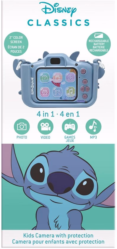 396x840 Lexibook Disney Stitch Kinder Camera - fotocamera kinderen - inclusief 5 spellen