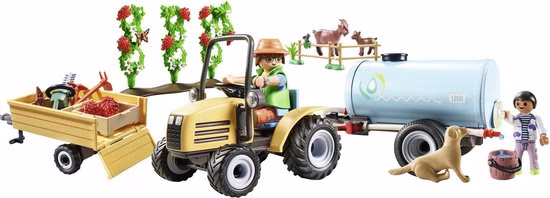 550x198 PLAYMOBIL Country Tractor met aanhanger en watertank - 71442