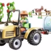 550x204 PLAYMOBIL Country Tractor met aanhanger en gevulde watertank speelset 71442 met boer en dieren.